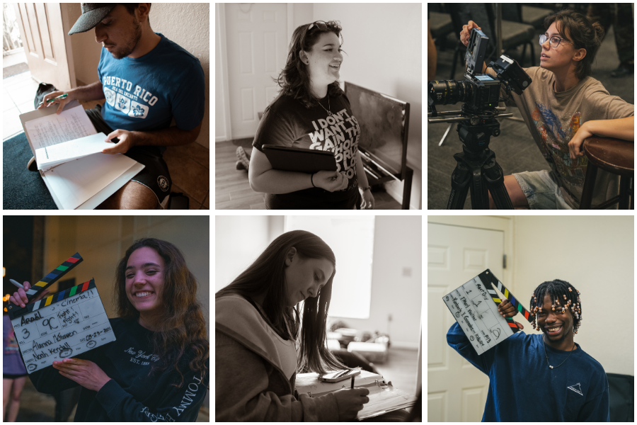 Collage of six SEU film students who interned with The Chosen