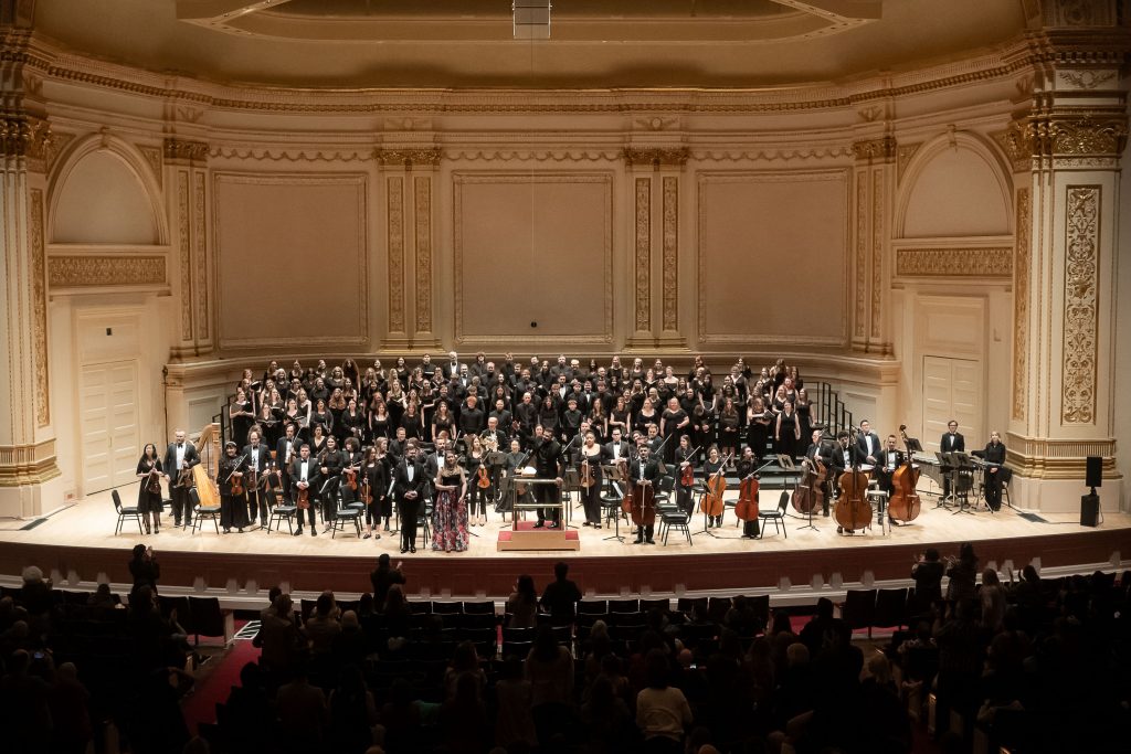 students performing in Carnegie Hall