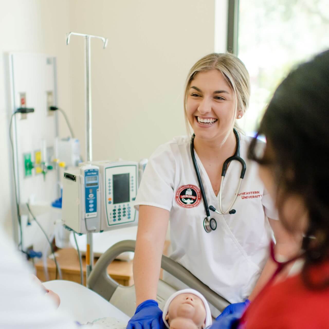 Nursing student in simulation lab