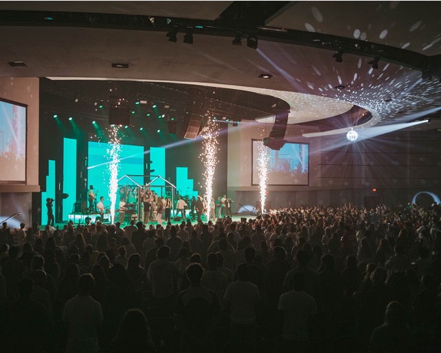 Wide shot of a SEU Conference service hosted at a local church in Lakeland.