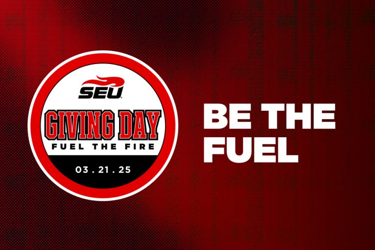 SEU Giving Day 2025 Introductory Graphic-The Giving Day logo plus the tagline "Be The Fuel"