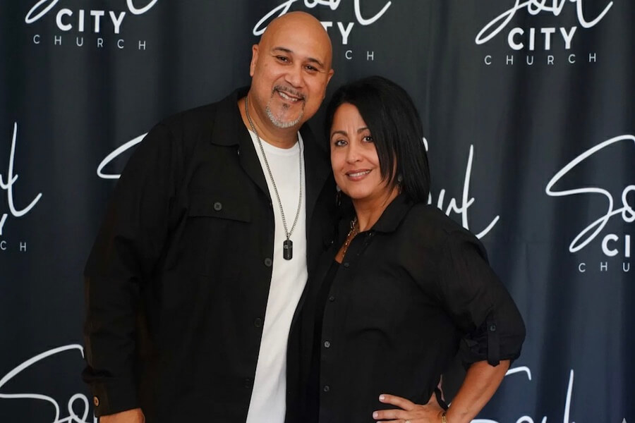 Ariel and Nancy Sanabria smiling together